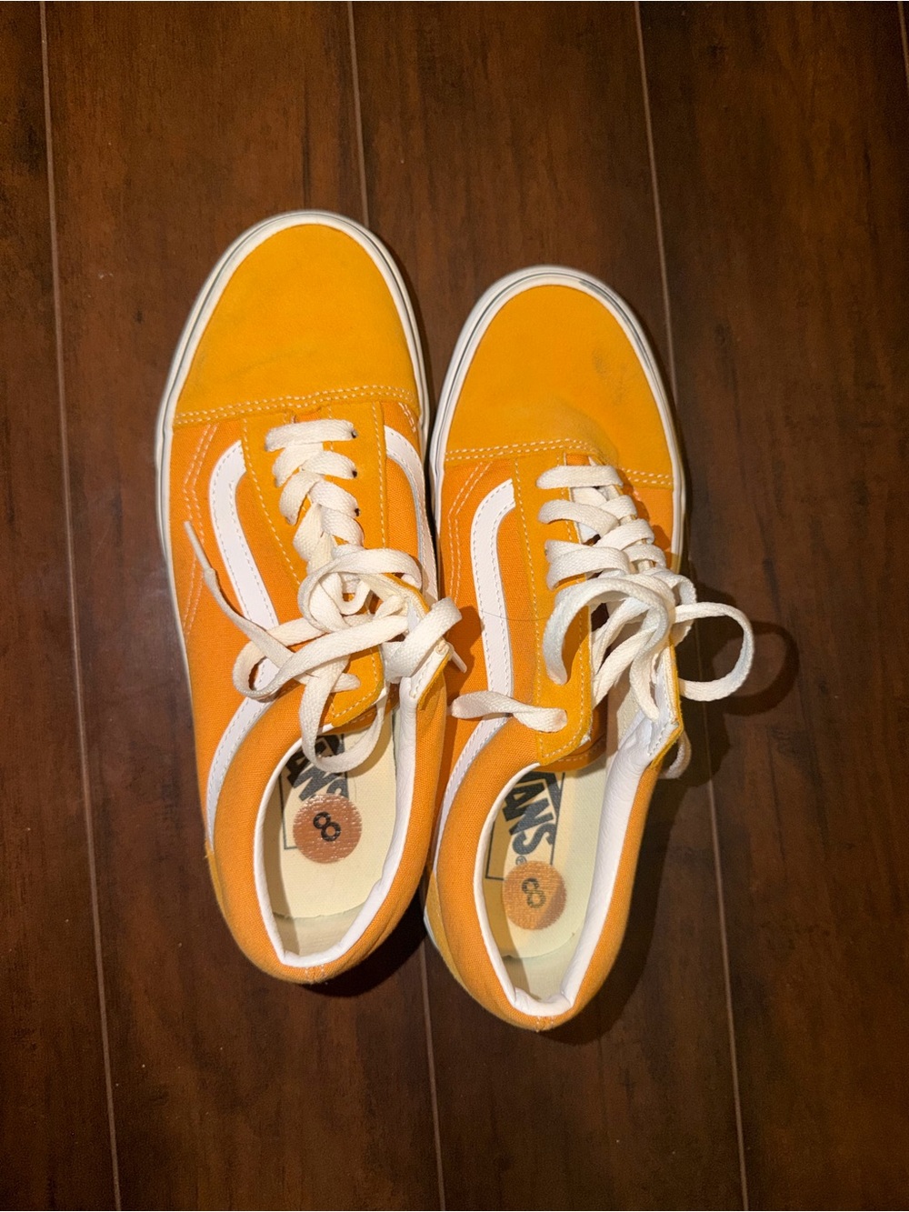 Vans Gold/Yellow and White Old Skool Skate Sneakers